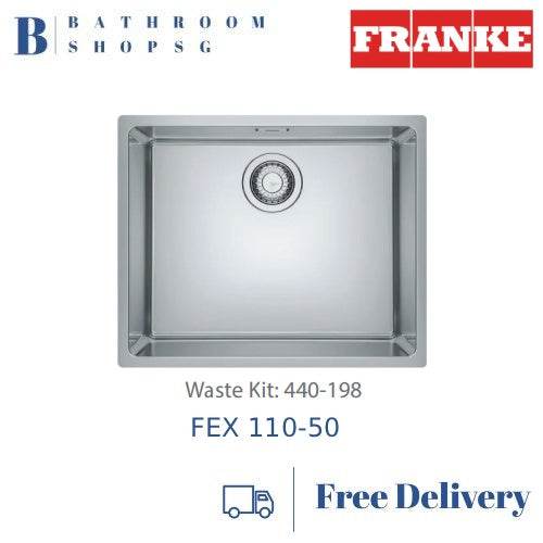 Franke Felix FEX 110-50 Stainless Steel Under-mount Single Bowl Kitchen Sink