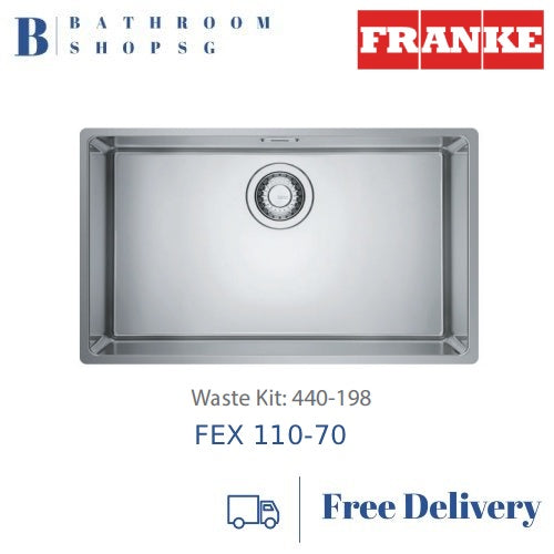 Franke Felix FEX 110-70 Stainless Steel Under-mount Single Bowl Kitchen Sink