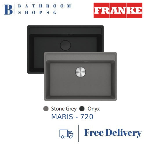 Franke MARIS-720 Single Bowl Granite Kitchen Sink with Tap Ledge MRG 610-72TL
