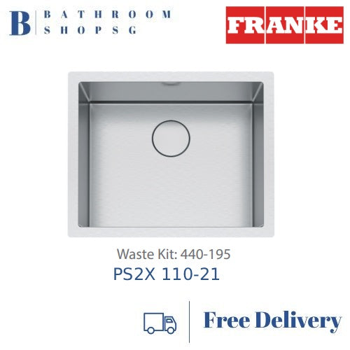 Franke PRO PS2X 110-21 Stainless Steel Under-mount Single Deep Bowl Kitchen Sink