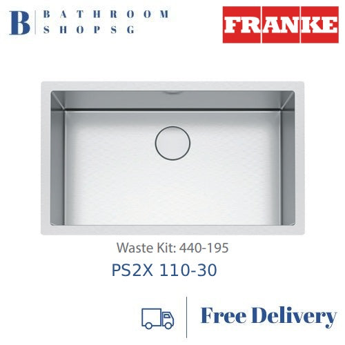 Franke PRO PS2X 110-30 Stainless Steel Under-mount Single Deep Bowl Kitchen Sink
