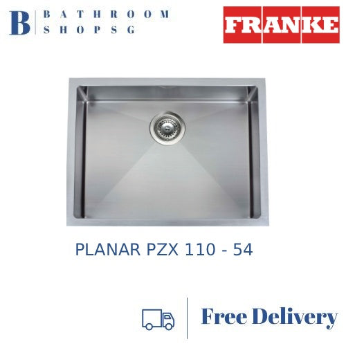Franke Planar PZX 110-54  Stainless Steel Undermount Single Bowl Sink