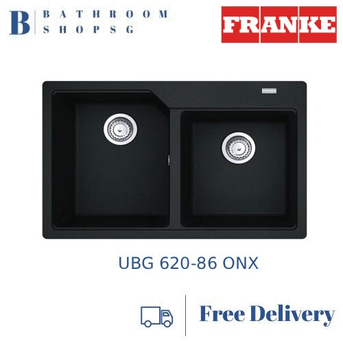 Franke URBAN Double Bowl Granite Kitchen Sink with UBG 620-86-ONX