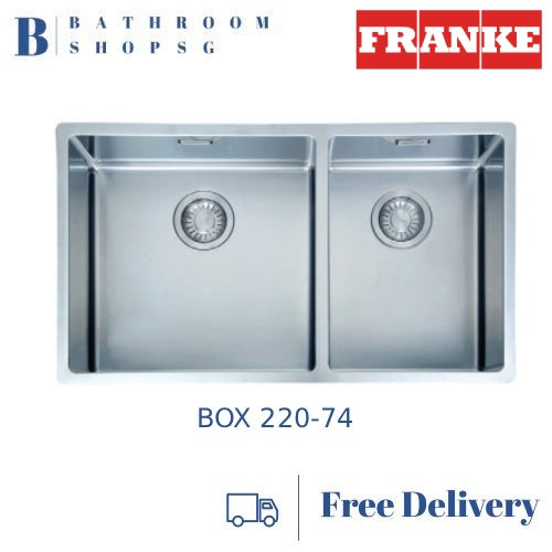 Franke BOX 220-74 Stainless Steel Undermount Double Bowl Kitchen Sink