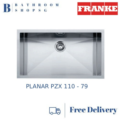 Franke Planar PZX 110-79  Stainless Steel Undermount Single Bowl Kitchen Sink
