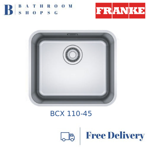 Franke Bell Series Single Bowl Undermount Stainless Steel Kitchen Sink BCX 110-45