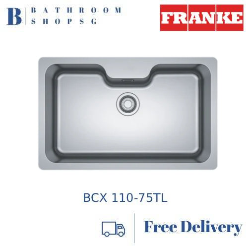 Franke Bell Series Single Bowl Undermount Stainless Steel Kitchen Sink BCX 110-75TL