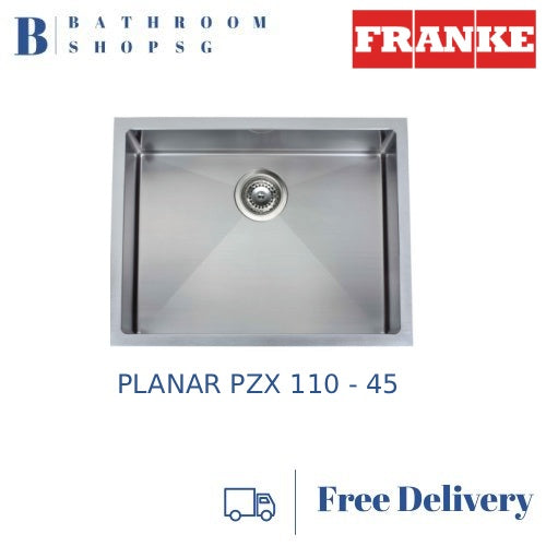 Franke Planar PZX 110-45 Stainless Steel Undermount Single Bowl Sink