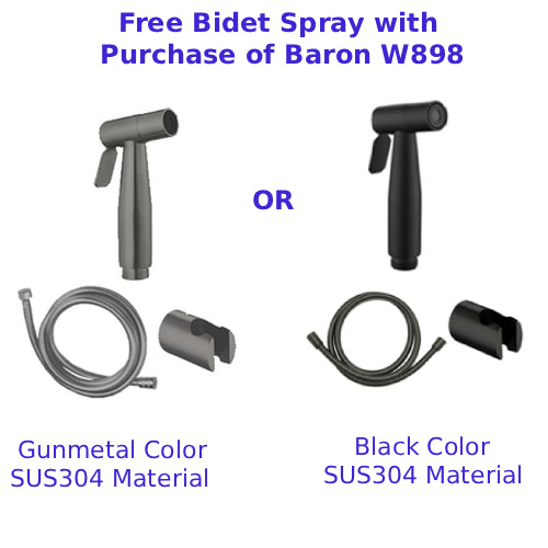 [Free Bidet Spray]Baron Rimless Tornado Flush One Piece Toilet Bowl | Geberit Flushing System | Baron W898 WC