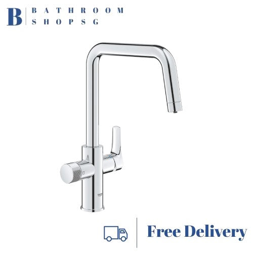 Grohe Blue Pure Eurosmart U-shape Kitchen Faucet 30584000 with S size Filter Starter kit