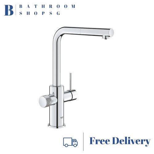 Grohe Blue Pure Minta Pull-out Kitchen Faucet with Filter Starter Kit 30591000