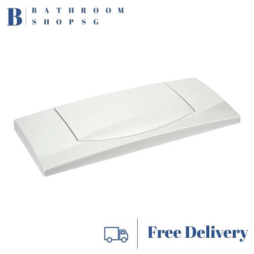 Geberit Single Flush Actuator, Top Operated, White | Geberit Top Operated Toilet Flush Plate