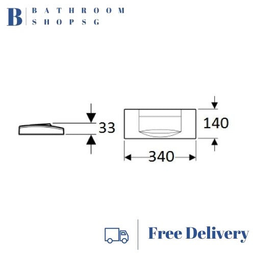 Geberit Single Flush Actuator, Top Operated, White | Geberit Top Operated Toilet Flush Plate