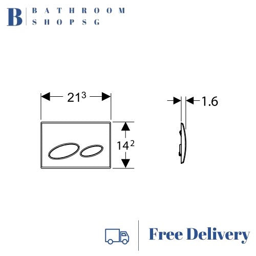 Geberit Kappa20 Actuator Plate White Alpine 115.228.11.1