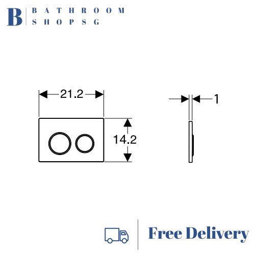 Geberit Kappa21 Actuator Plate Matt Chrome 115.240.KN.1
