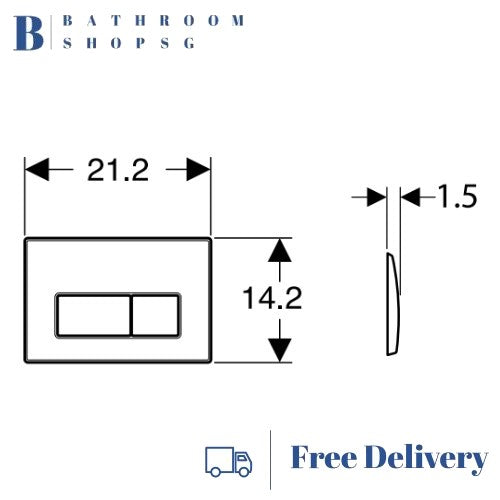 Geberit Kappa50 Actuator Plate White alpine 115.260.11.1 Toilet Flush Plate