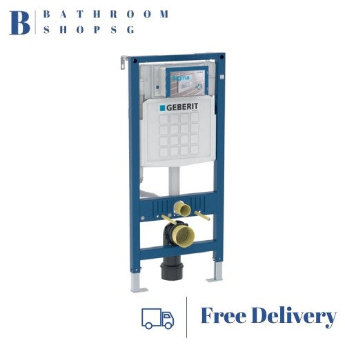 TOTO Wall Hung Toilet Bowl CW162Y with Sigma Duostix Cistern and Geberit Actuator Flush Plate Bundle Set 5