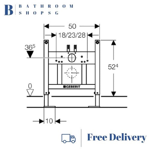 Geberit Swiss Chair Bracket 224.053.00.1 | For Wall Hung Toilet Concealed Cistern