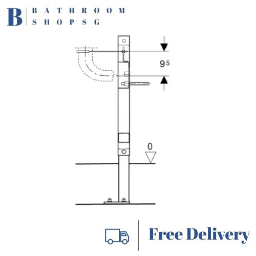 Geberit Swiss Chair Bracket 224.053.00.1 | For Wall Hung Toilet Concealed Cistern