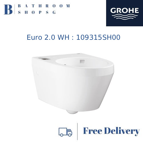 Grohe Euro 2.0 Wall hung Toilet 109315SH00 with Smart E-Bidet 2000R Seat Rapid SLX Wall plate Full Set