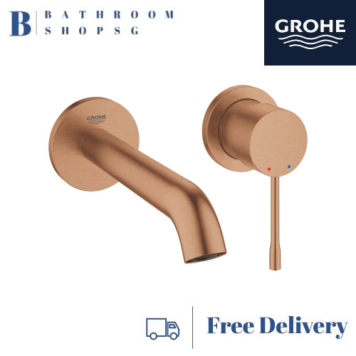 [Pre-order]Grohe Essence 2-hole basin mixer 19408DL1 Brushed Warm Sunset | Wall Mount Conceal Mixer Trimset