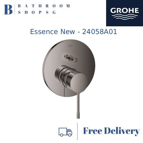 GROHE Essence Single-lever Bath mixer trimset with 2-way diverter 24058XX1 in PVD Colors