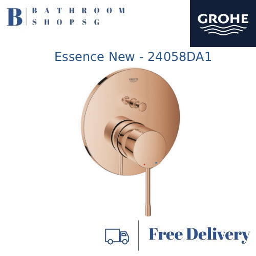 GROHE Essence Single-lever Bath mixer trimset with 2-way diverter 24058XX1 in PVD Colors