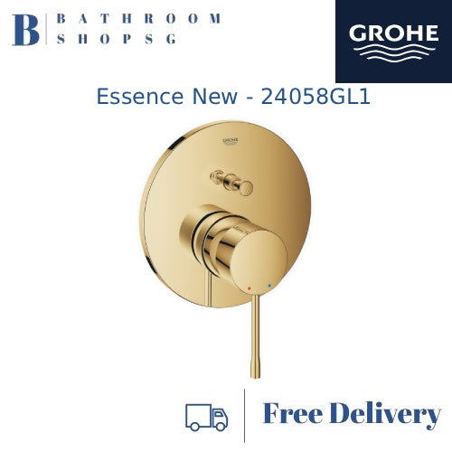GROHE Essence Single-lever Bath mixer trimset with 2-way diverter 24058XX1 in PVD Colors