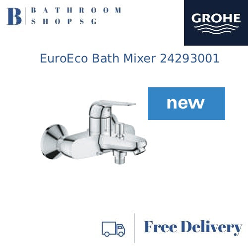 Grohe EuroEco Wall Mount Exposed Single-Lever Bath Mixer 24293001