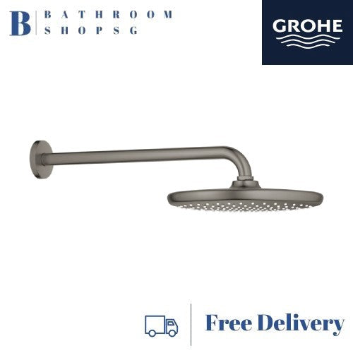 Grohe Tempesta 250 Overhead Shower with Arm Set 26668AL0 Hard Graphite