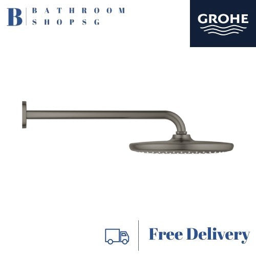 Grohe Tempesta 250 Overhead Shower with Arm Set 26668AL0 Hard Graphite