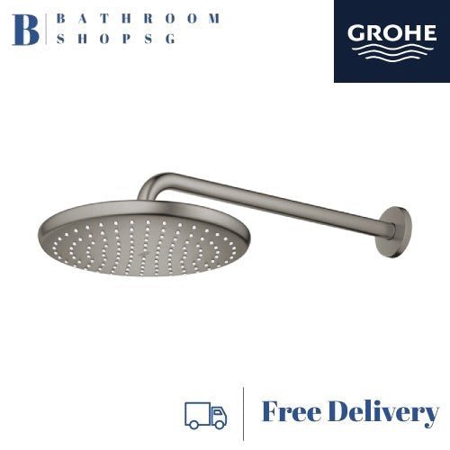 Grohe Tempesta 250 Overhead Shower with Arm Set 26668AL0 Hard Graphite