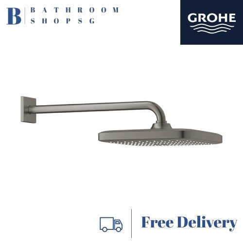 Grohe Tempesta 250 Overhead Shower with Arm Set Cube 26687AL0 Hard Graphite