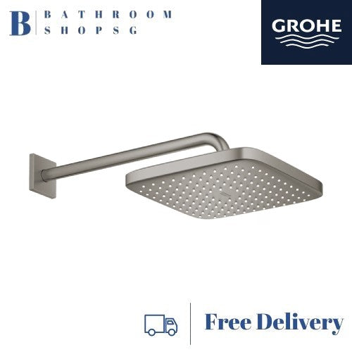 Grohe Tempesta 250 Overhead Shower with Arm Set Cube 26687AL0 Hard Graphite
