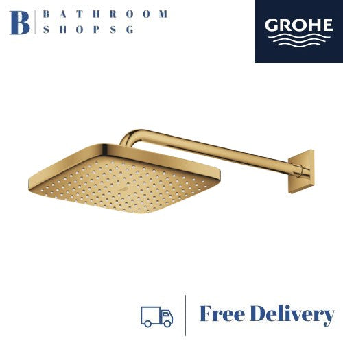 Grohe Tempesta 250 Overhead Shower with Arm Set Cube 26687GL0 Cool Sunrise