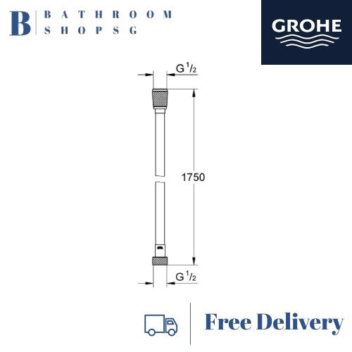 Grohe SilverFlex Shower Hose Twiststop 1750mm 28388GL1 Cool Sunrise