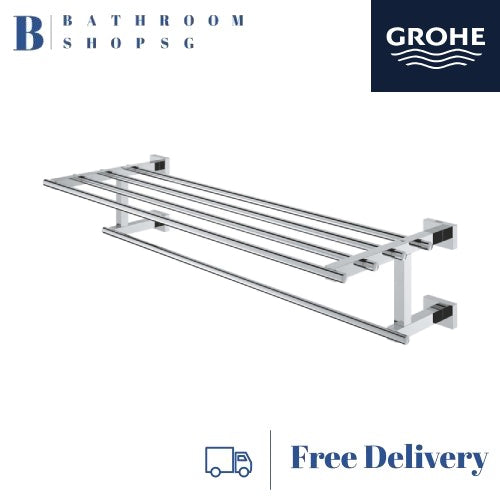 Grohe Essentials Cube Multi Towel Rack 40512001 Chrome Finish