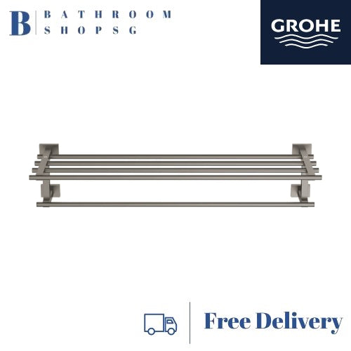 Grohe Essentials Cube Multi Towel Rack 40512AL1 Brushed Hard Graphite