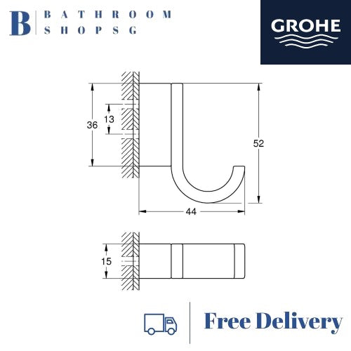 Grohe Selection Robe Hook 41039XX0 Colors | Bathroom Accessories