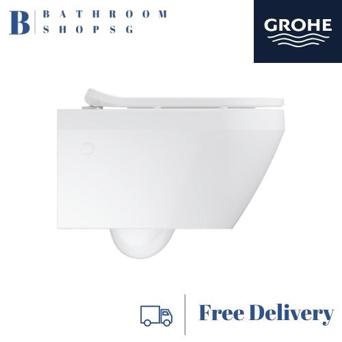 Grohe Euro Ceramic WC Wall Hung Toilet Bundle 100999SH00 | Grohe Rapid SL with Cistern &Flush Plate