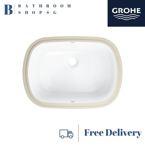 Grohe Eurosmart Undercounter Basin 101022SH00 Bundle with Eurosmart Basin Mixer M Size 23923003