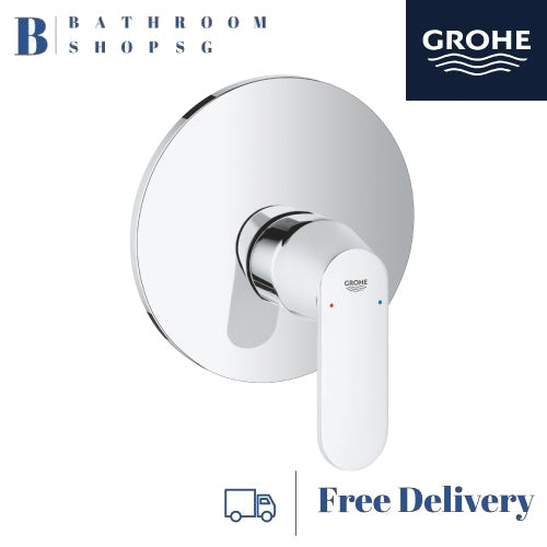 Grohe Single Lever 1-Way Concealed Shower Mixer Bathroom Bundle Set - Round | Grohe 19383000 33963000