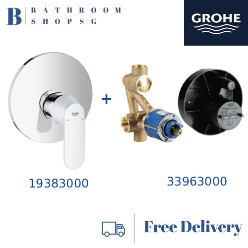 Grohe Single Lever Conceal Shower Mixer 19383000 with Installation Set 33963000