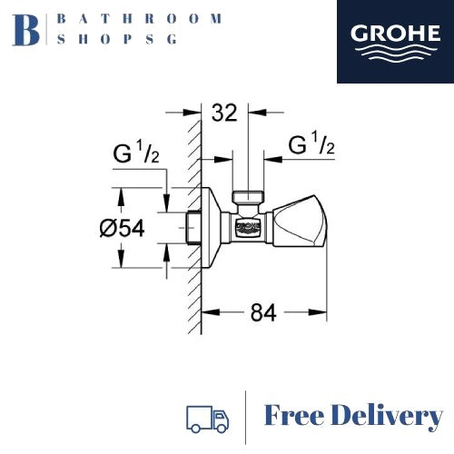 Grohe Bidet Spray Set Angle Valve with TDL handle 22940000