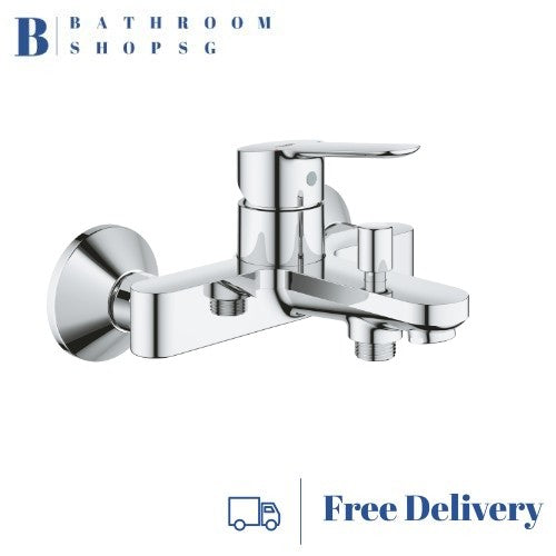 Grohe 27231001 Euphoria 110 Shower Rail Set 3 Sprays Bundle with BauEdge Wall Mount Bath Shower Mixer 23605000