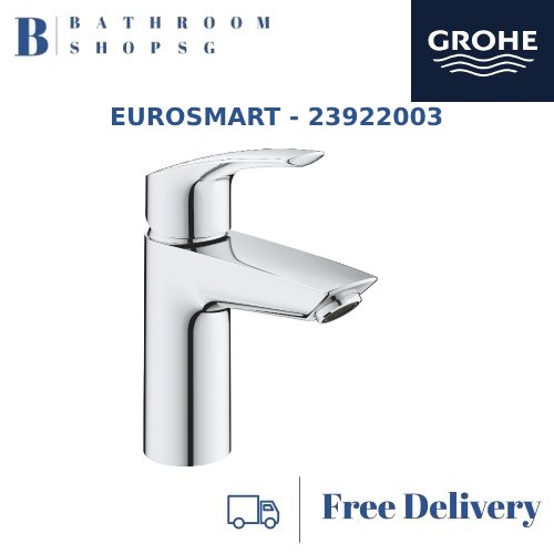 Grohe Eurocosmo Counter Top Basin 60 Alpine White 39291000 with Grohe Eurosmart Single-lever basin mixer S-Size 23922003