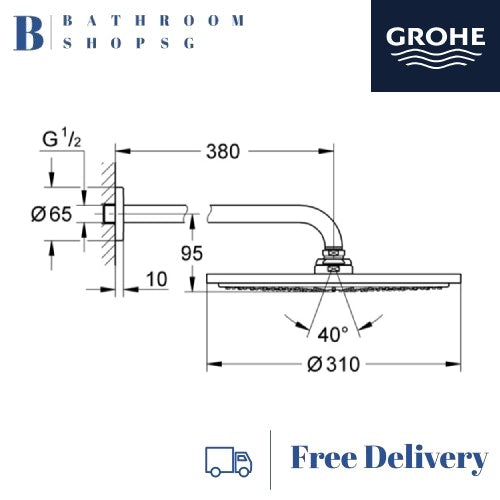 Grohe SmartControl 2-Way Thermostat Conceal Mixer Bathroom Bundle Set-Round 29119DL0