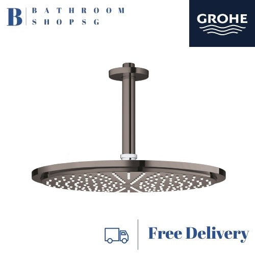 Grohe Smart Control 3-Way Conceal Mixer Bathroom Bundle Set - Round Hard Graphite | Grohe 35600 29121A00
