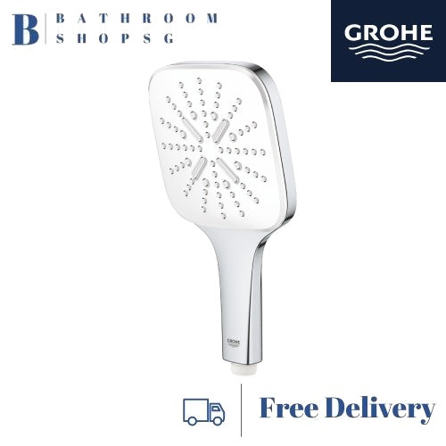 Grohe Rainshower Smartactive 130 Cube Hand Shower 3 Sprays 26551LS0 | Grohe Moon White Handshower