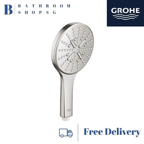 Grohe Rainshower Smartactive 130 Handshower 3 Sprays 26574DC0 SuperSteel